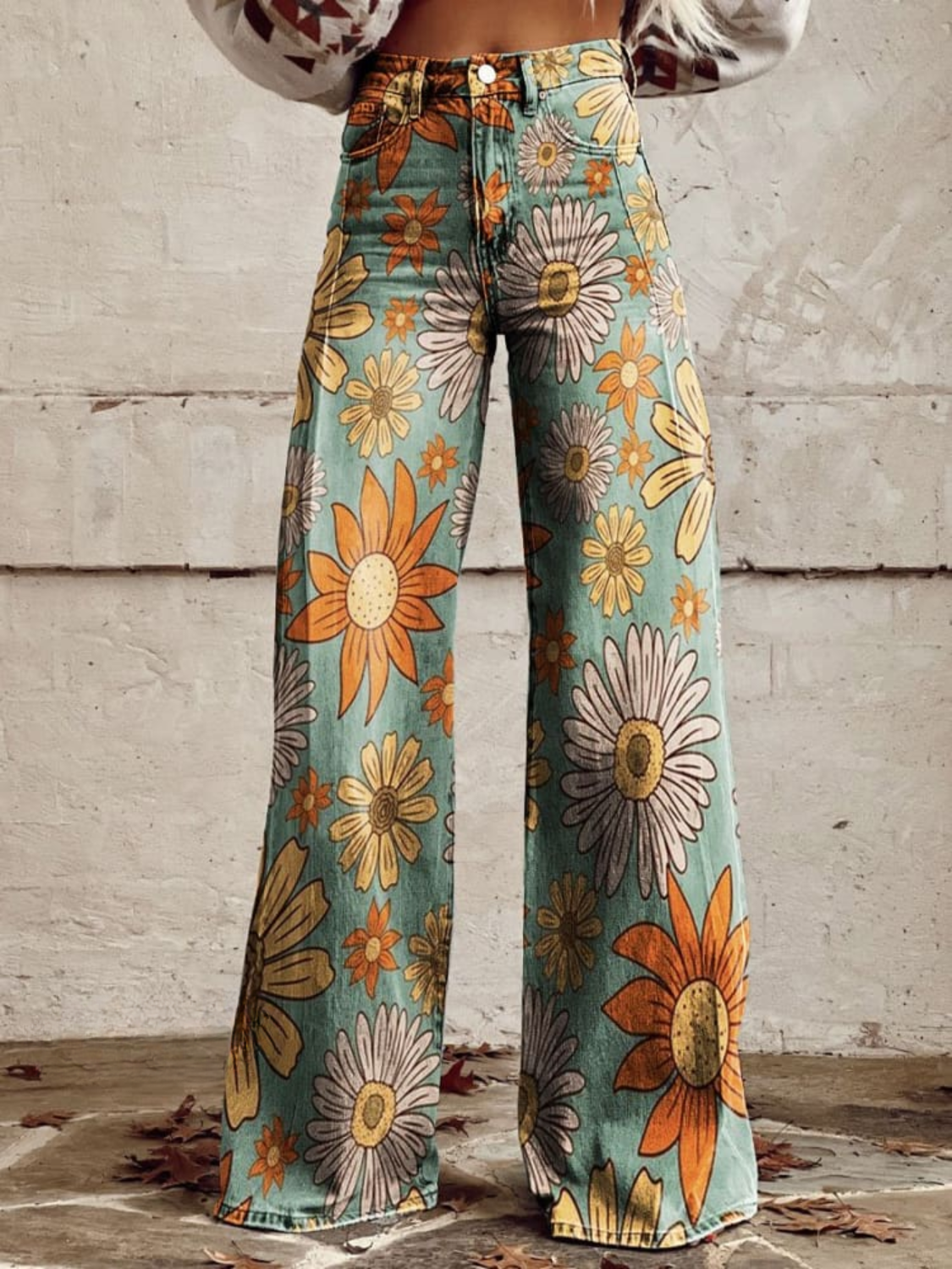 Clara | Pantalones Anchos Vintage Floral